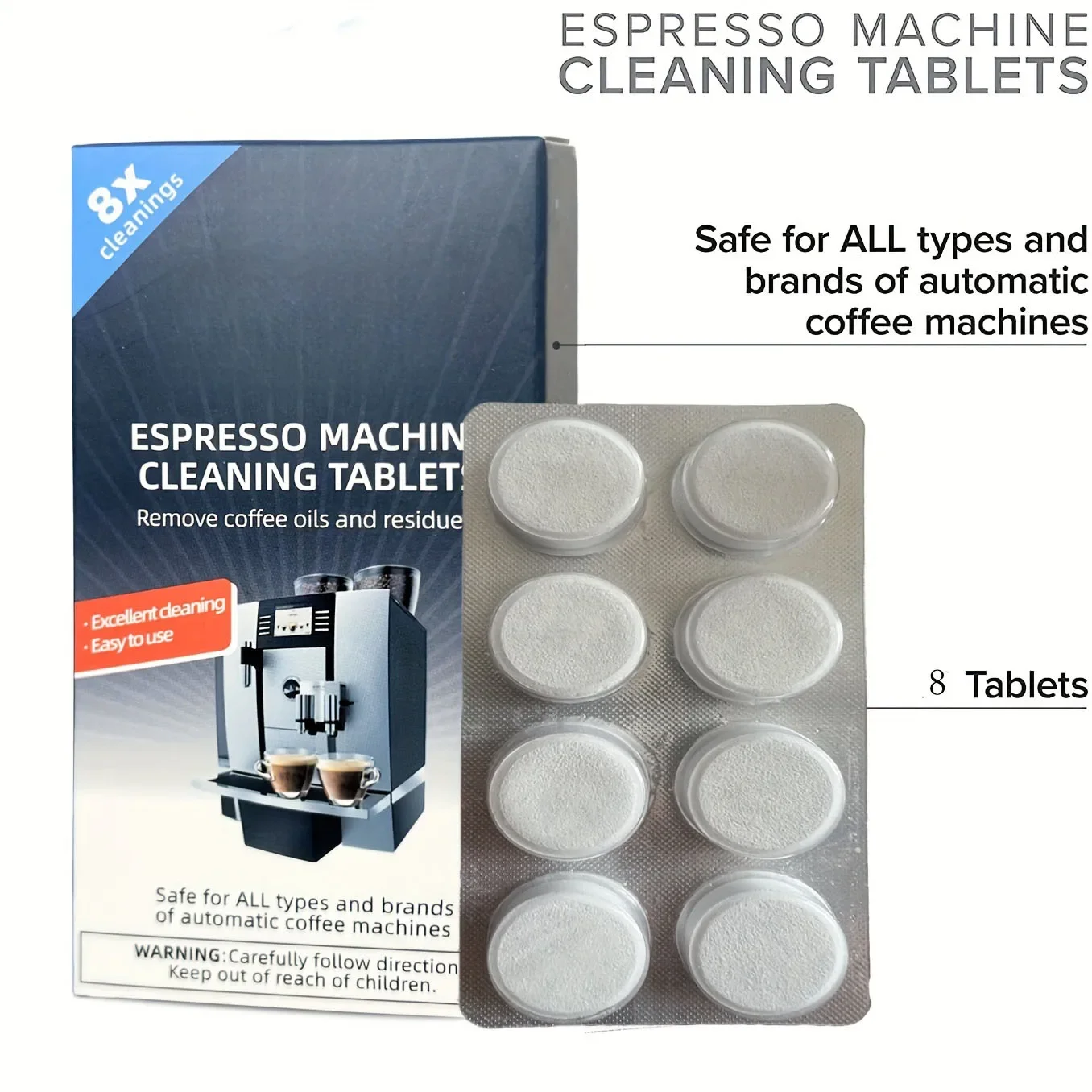 Backflush Tablet Cleaner - Espresso Machine Cleaning Tablets Descaling-Backflush Oil