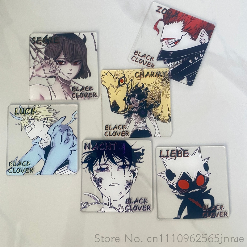 Coffee X - Black Clover Anime Creative Acrylic Coaster