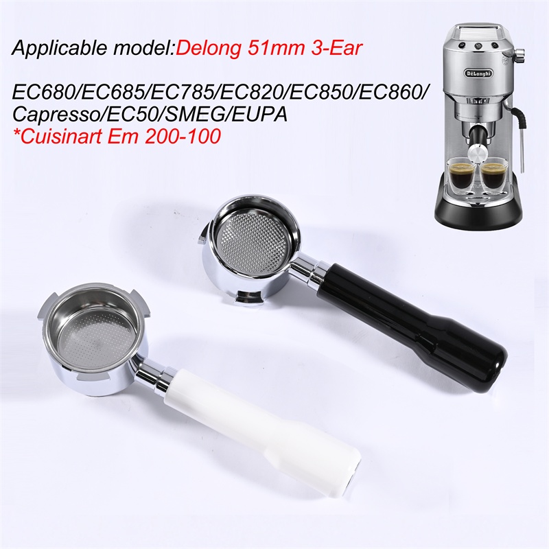 Coffee Equipment Accessories - 51mm Coffee Bottomless Portafilter For Delonghi