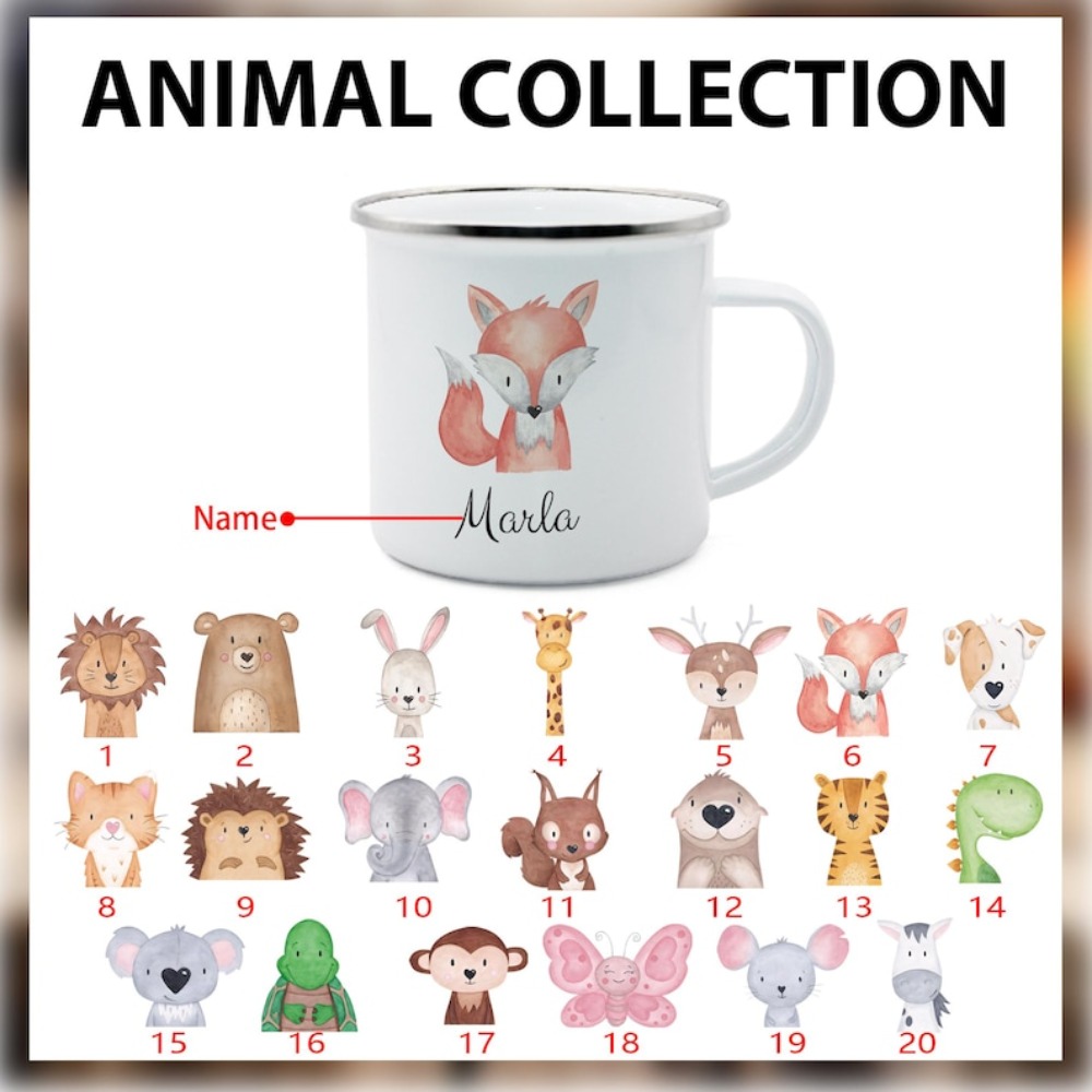 Coffee Equipment With Name - Custom Animal with Name Coffee Cup