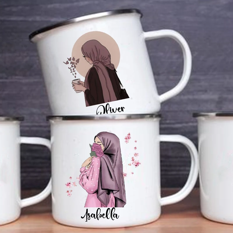 Coffee Equipment With Name - Personalised Hijabi Girl Printed Mug Coffee