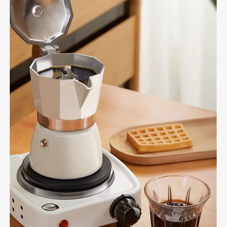 Coffee Equipment Accessories - Round-bottomed Moka Pot Single Valve Small