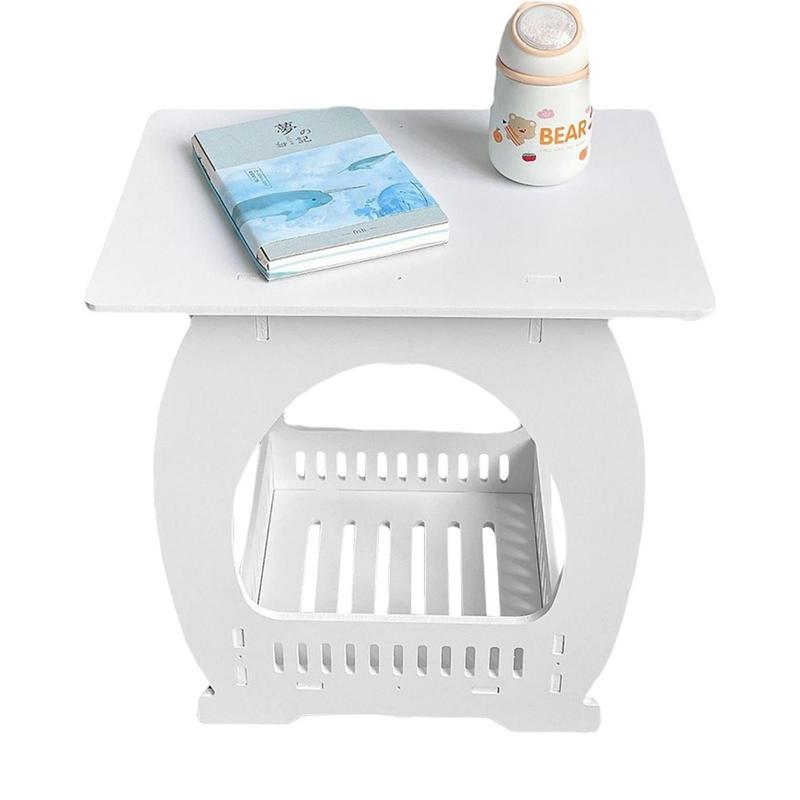 End Table White Nightstand Cof - Coffee X 评论和价格
