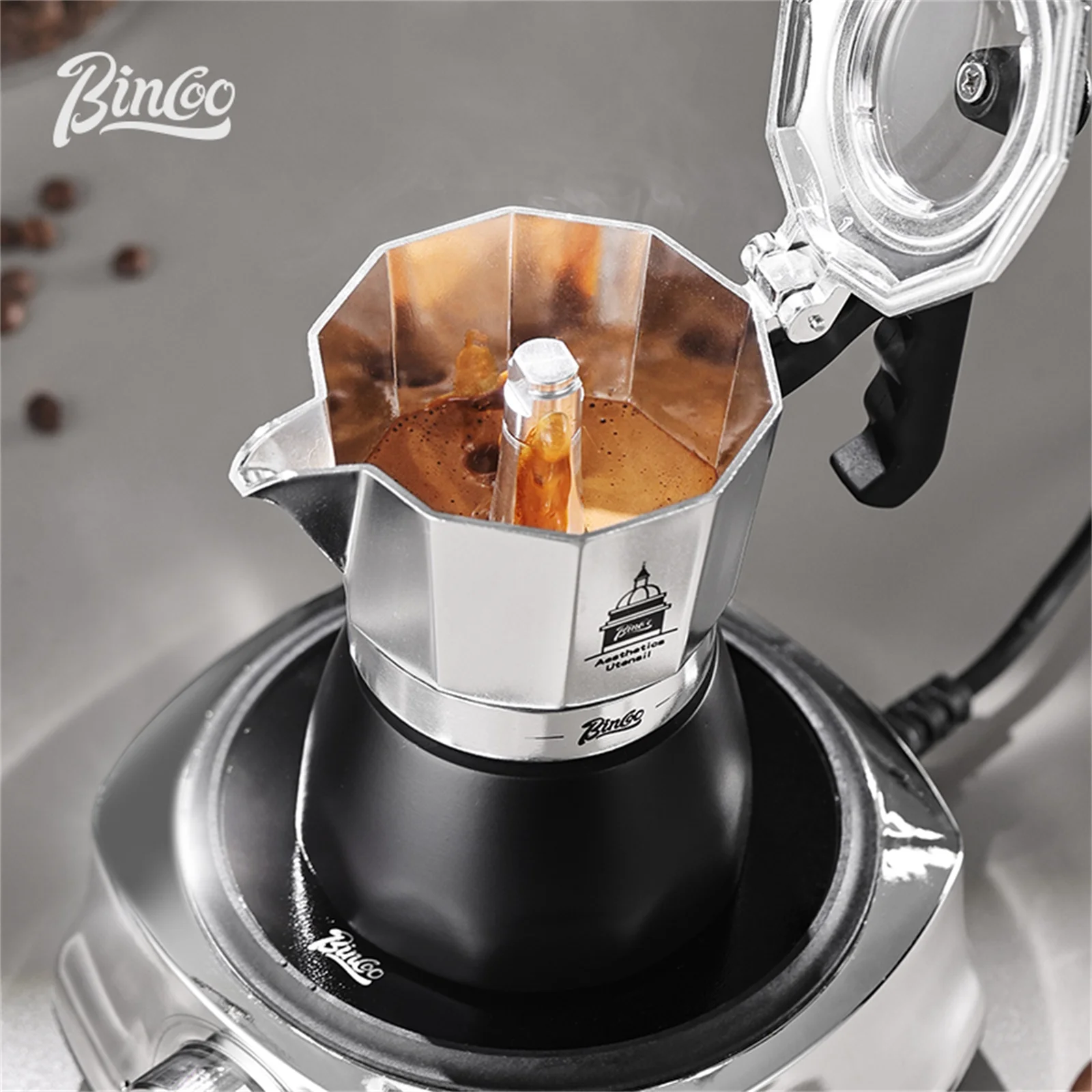 BINCOO Double Valve Moka Pot，E - Coffee Equipment Accessories 评论和价格