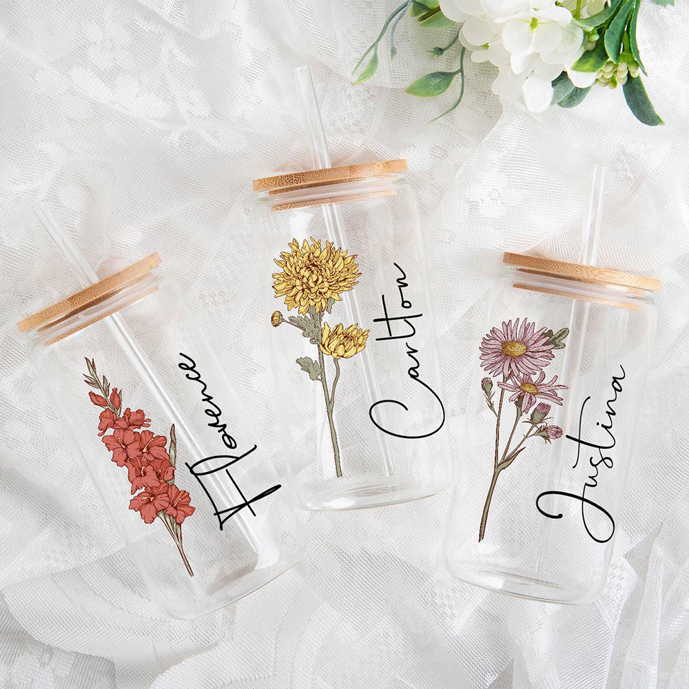 Custom Birth Flower Carnation  - Coffee Equipment With Name 评论和价格