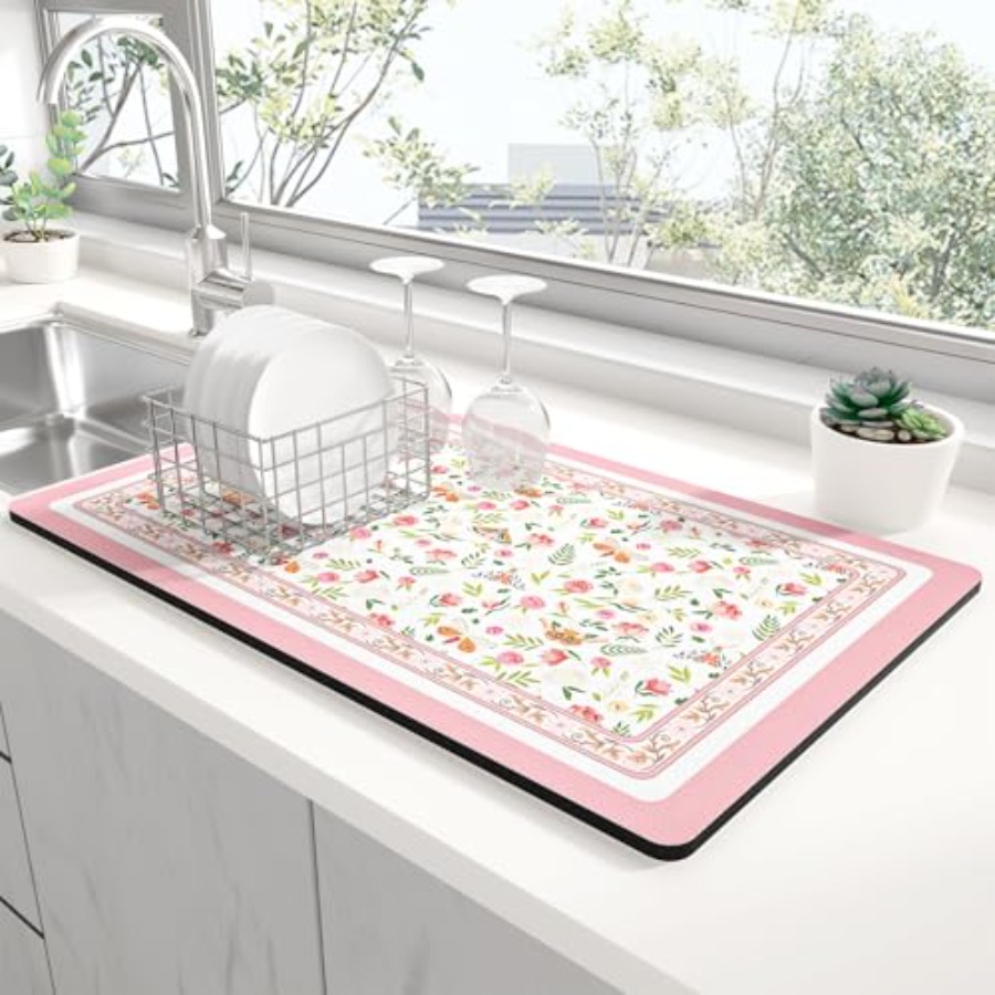 Dish Drying Mat for Kitchen Co - Coffee X 评论和价格