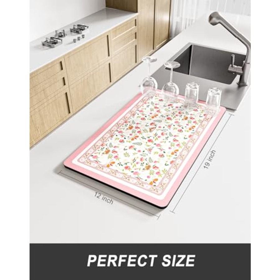 Dish Drying Mat for Kitchen Co - Coffee X 评论和价格