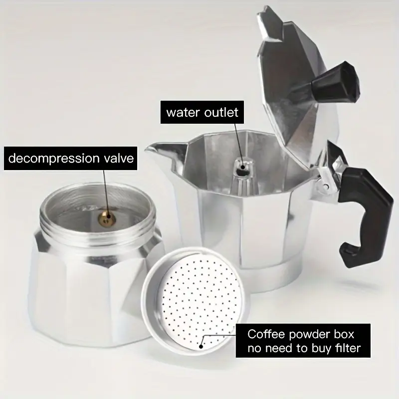 Classic Aluminum Moka Pot 50-3 - Coffee Equipment Accessories 评论和价格