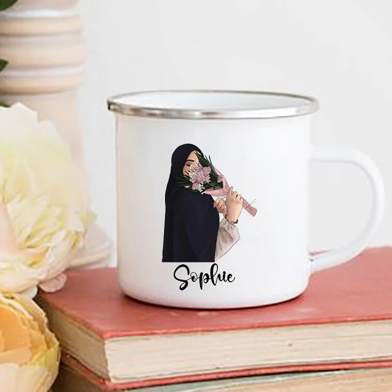 Personalised Hijabi Girl Print - Coffee Equipment With Name 评论和价格