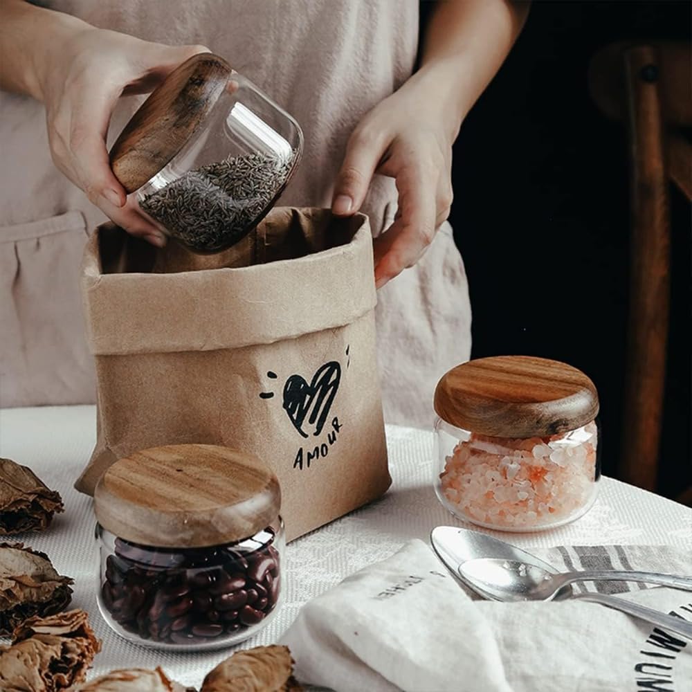 Glass Food  Containers with Wo - Coffee X 评论和价格